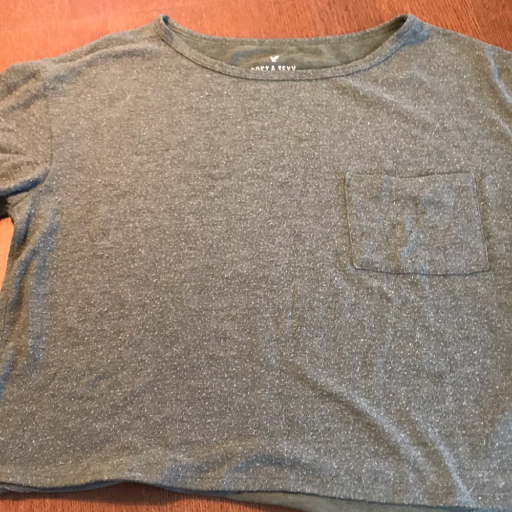 Olive green plush tee